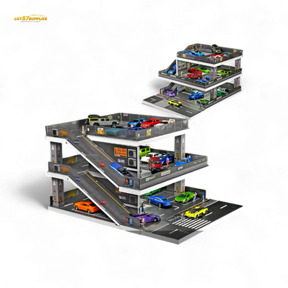 (Pre-Order) Shou Cang Jia Japanese Ramp Parking Lot - Light Gray 1:64