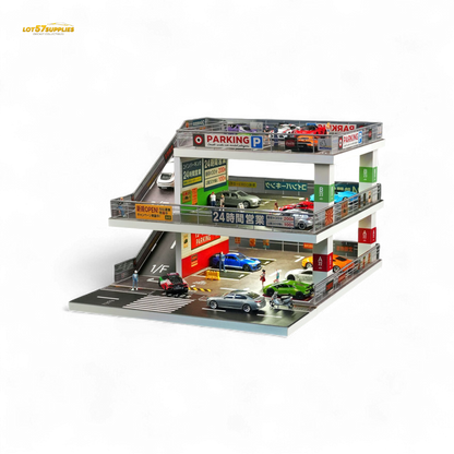 Shou Cang Jia Japanese Ramp Parking Lot Dark Green 73449B 1:64