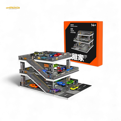 (Pre-Order) Shou Cang Jia Japanese Ramp Parking Lot - Light Gray 1:64