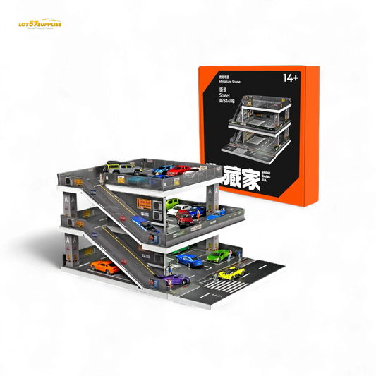 (Pre-Order) Shou Cang Jia Japanese Ramp Parking Lot - Light Gray 1:64