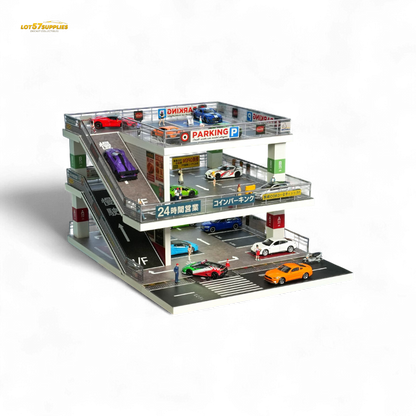 (Pre-Order) Shou Cang Jia Japanese Ramp Parking Lot - Dark Green 1:64