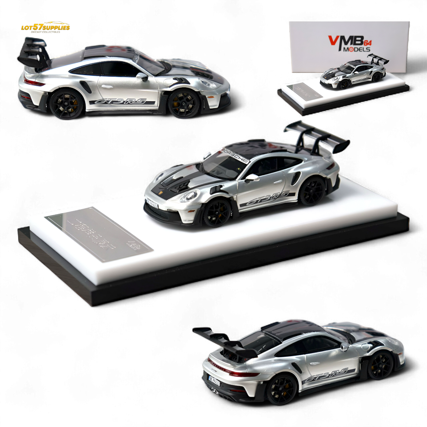 (Pre-Order) VMB Porsche 992 GT3 RS - GT Silver 1:64