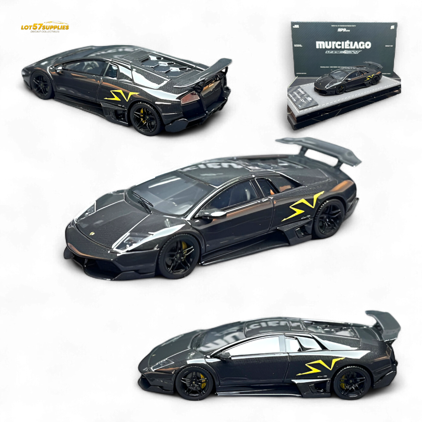 DMH Lamborghini LP 670-4 Full Black Carbon 1:64
