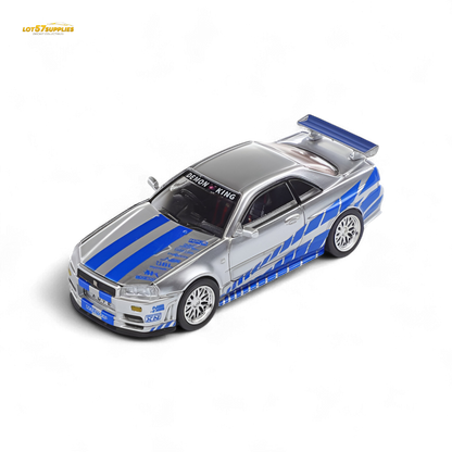 (Pre-Order) Demon King Auto Skyline GT-R R34 Z-Tune - Fast and Furious Paul Livery 1:64