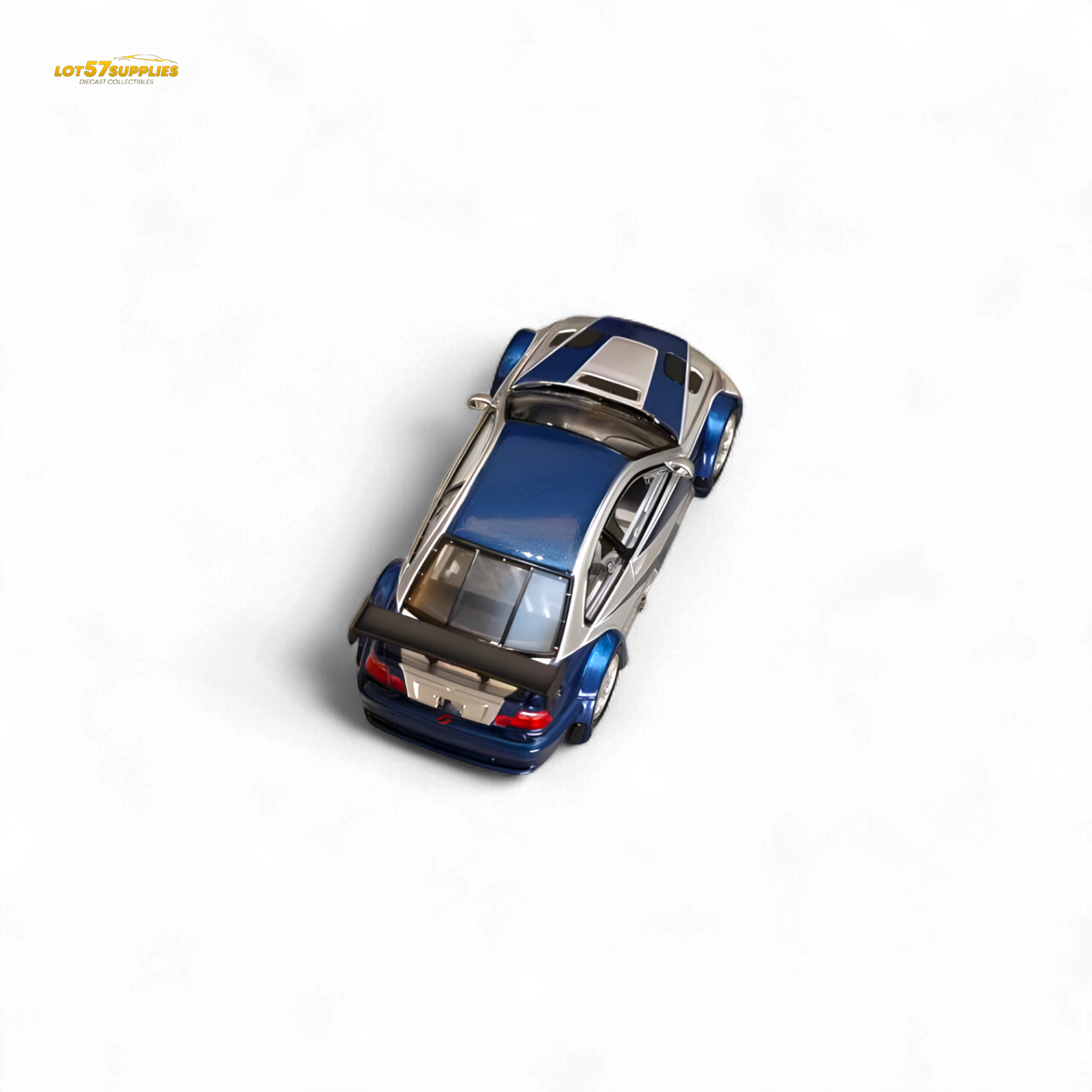 (Pre-Order) Ghost Player BMW E46 M3 GTR - Silver Blue Classic NFS Livery 1:64