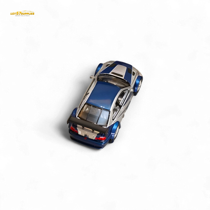 (Pre-Order) Ghost Player BMW E46 M3 GTR Silver Blue 1:64