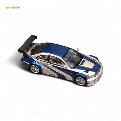 (Pre-Order) Ghost Player BMW E46 M3 GTR Silver Blue 1:64