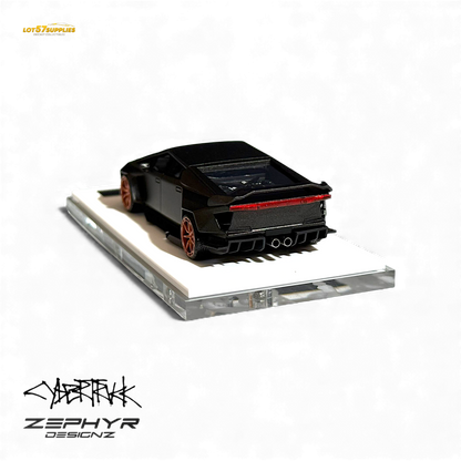 Error404 Tesla Cybertruck Custom Widebody Lowered - Matte Gray 1:64