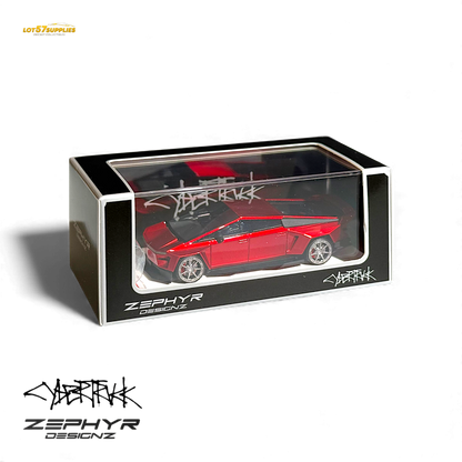 404ERROR Tesla Cybertruck Custom Widebody Lowered - Metallic Red 1:64