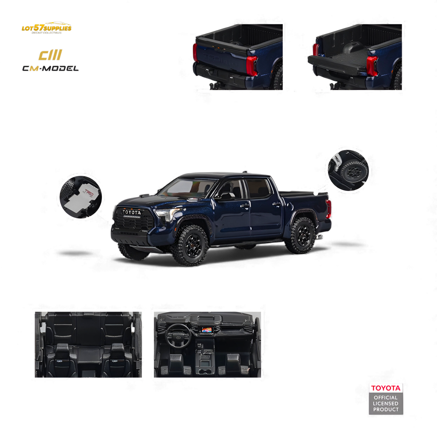 (Pre-Order) CM MODEL Toyota Tundra - Metallic Blue 1:64