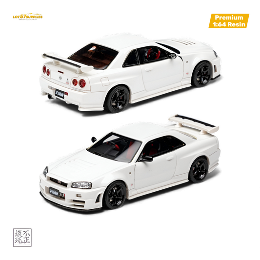 Car's Lounge Skyline GT-R R34 NISMO Z-TUNE - Pearl White 1:64