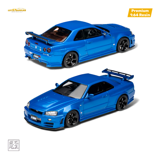 Car's Lounge Skyline GT-R R34 NISMO Z-TUNE - Bayside Blue 1:64