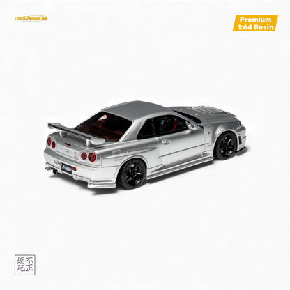 Car's Lounge Skyline GT-R R34 NISMO Z-TUNE - Z-TUNE Silver 1:64