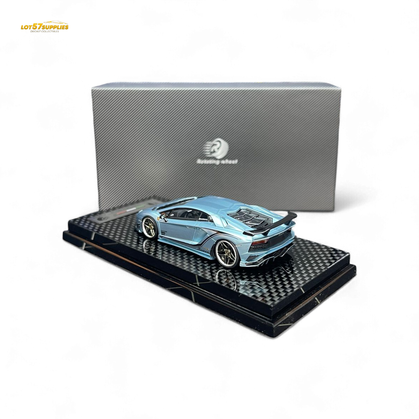 Rotating Wheel Rowen Aventador S - Ice Blue 1/64