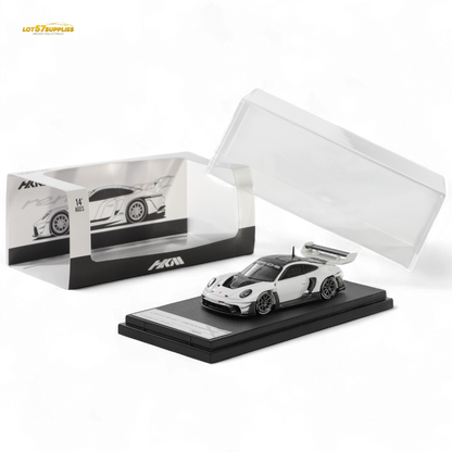 HKM Porsche 911 GT3 R Rennsport White Carbon Hood 1:64