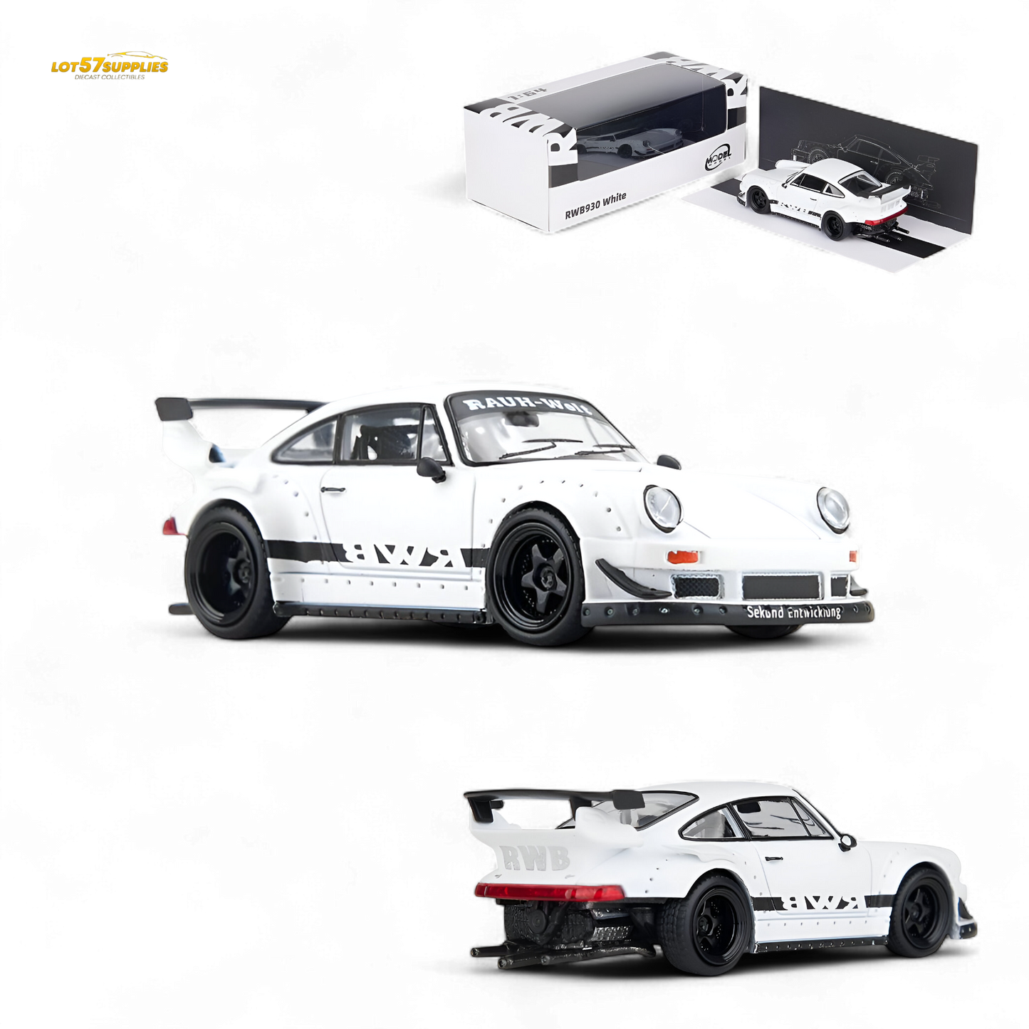 (Pre-Order) Model Model RWB 993 - White Sekund Entwicklung 1:64
