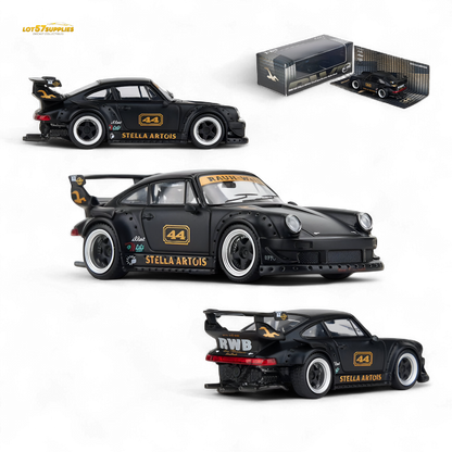 (Pre-Order) Model Model Porsche RWB 993 - Stella Artois #44 Matte Black 1:64