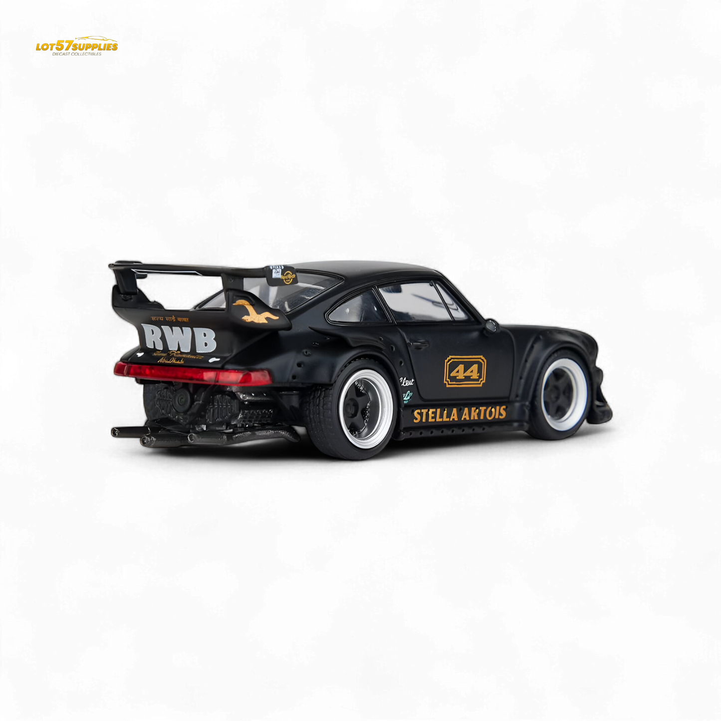 ModelModel Porsche RWB 993 Stella Artois #44 Matte Black 1:64