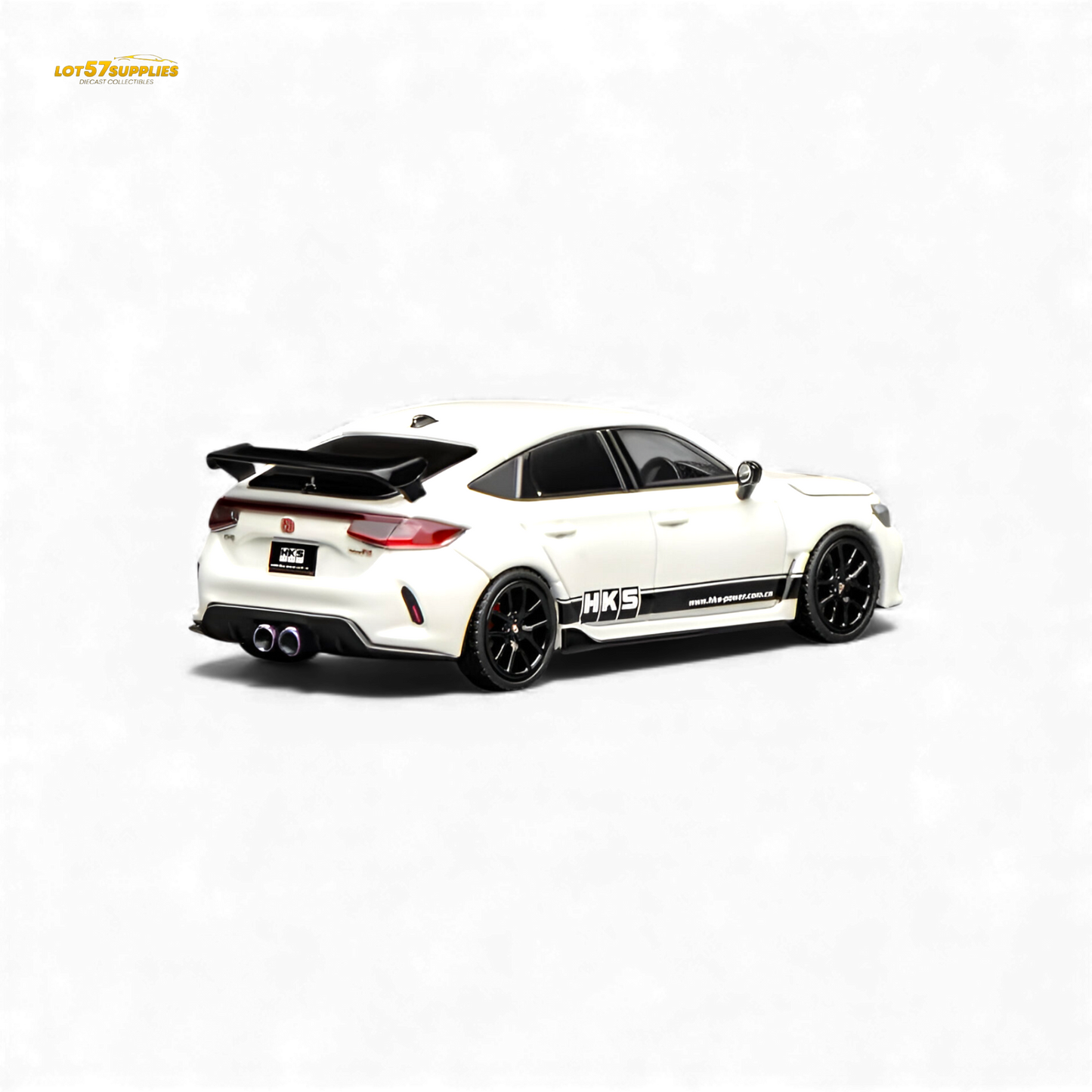 (Pre-Order) Motorhelix Civic Type R FL5 - HKS White 1:64