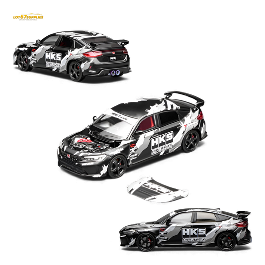 (Pre-Order) Motorhelix Civic Type R (FL5) - Black HKS 1:64