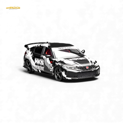 (Pre-Order) Motorhelix Civic Type R (FL5) - Black HKS 1:64