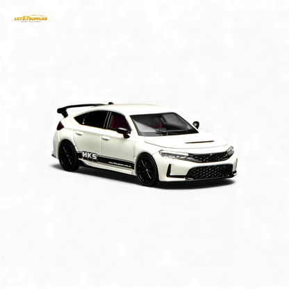 (Pre-Order) Motorhelix Civic Type R FL5 - HKS White 1:64