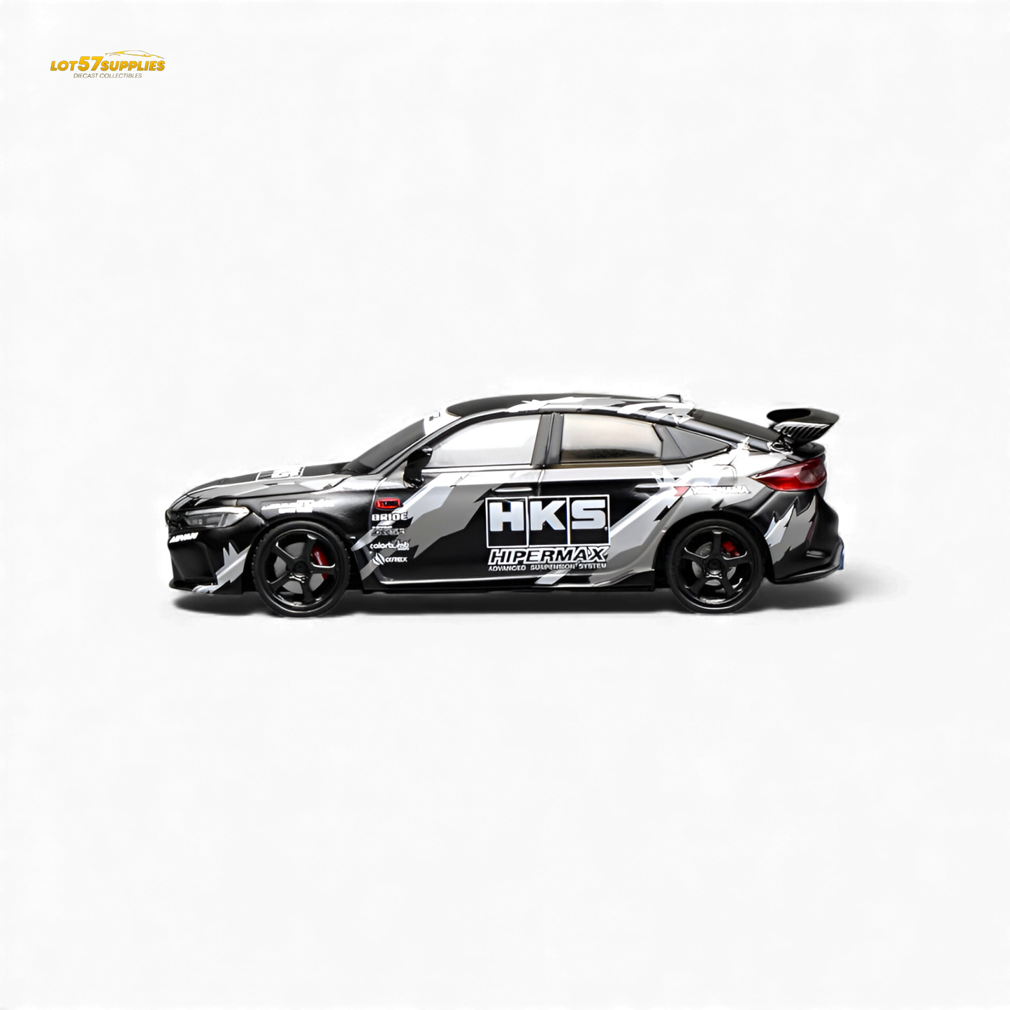 (Pre-Order) Motorhelix Civic Type R (FL5) - Black HKS 1:64