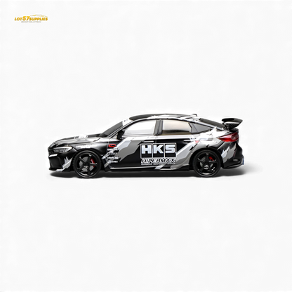 (Pre-Order) Motorhelix Civic Type R (FL5) - Black HKS 1:64