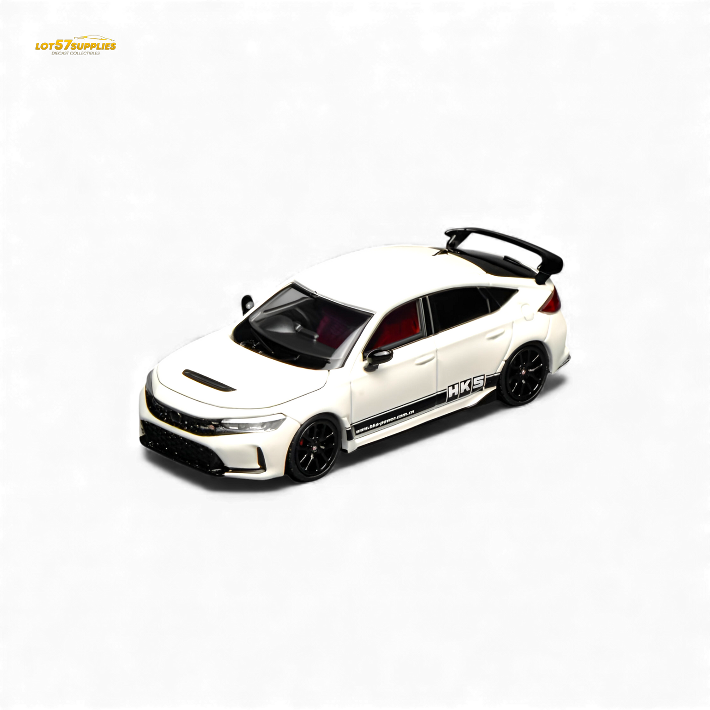 (Pre-Order) Motorhelix Civic Type R FL5 - HKS White 1:64