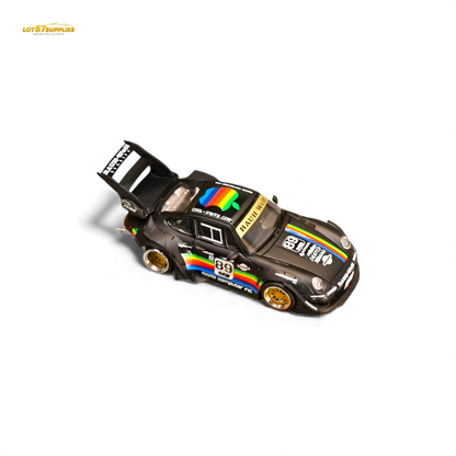 (Pre-Order) Street Weapon RWB 993 - Matte Black Apple Livery - High Tail 1:64