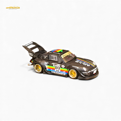 (Pre-Order) Street Weapon RWB 993 - Matte Black Apple Livery - High Tail 1:64