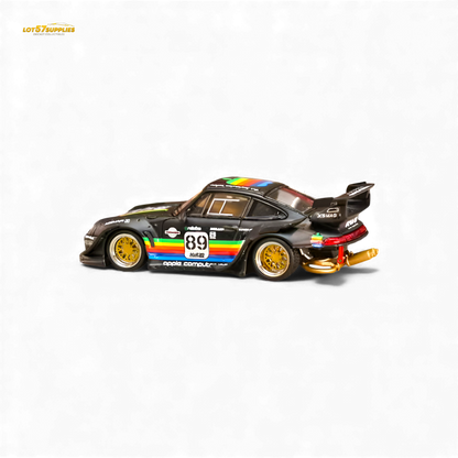 (Pre-Order) Street Weapon RWB 993 - Matte Black Apple Livery - Low Tail 1:64