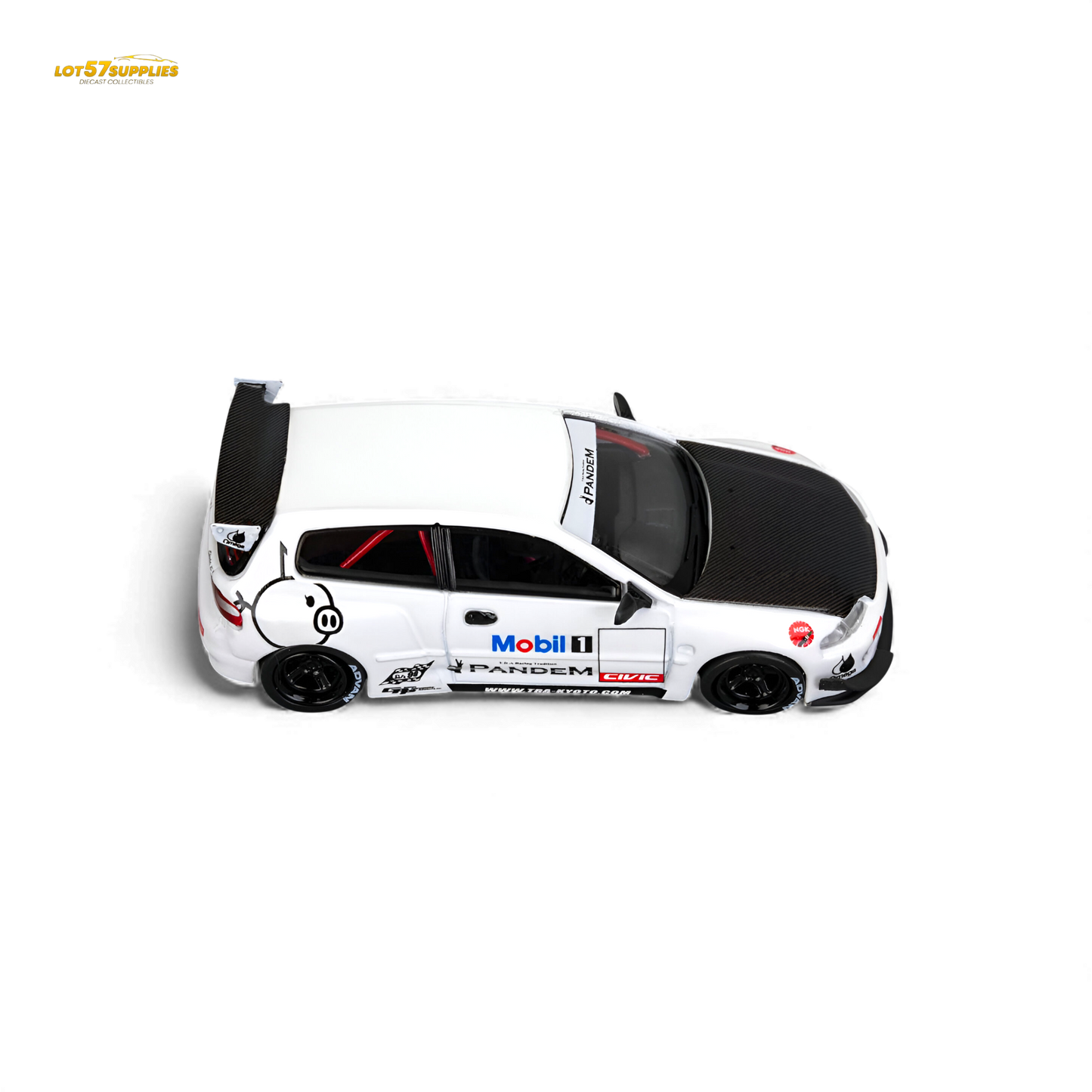 (Pre-Order) Et Model Civic EG6 - Mobil 1# Livery Carbon Cover 1:64