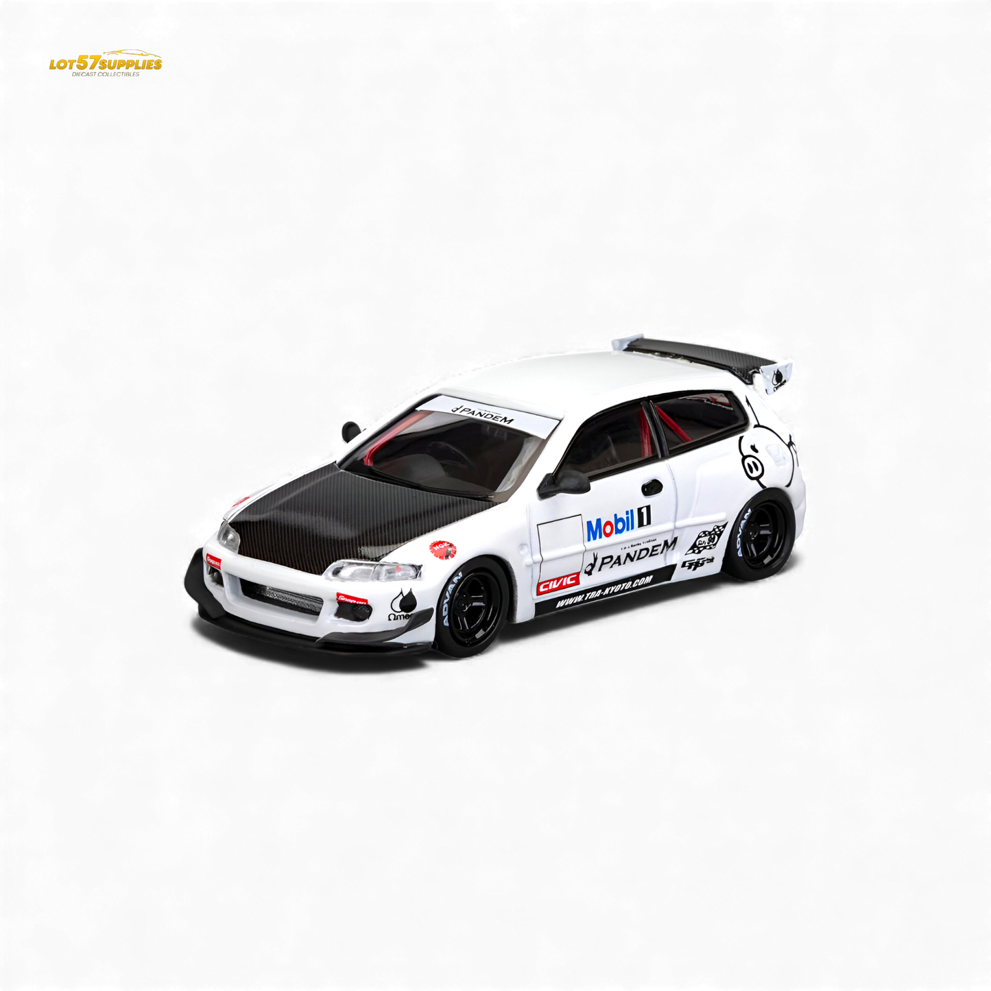 (Pre-Order) Et Model Civic EG6 - Mobil 1# Livery Carbon Cover 1:64