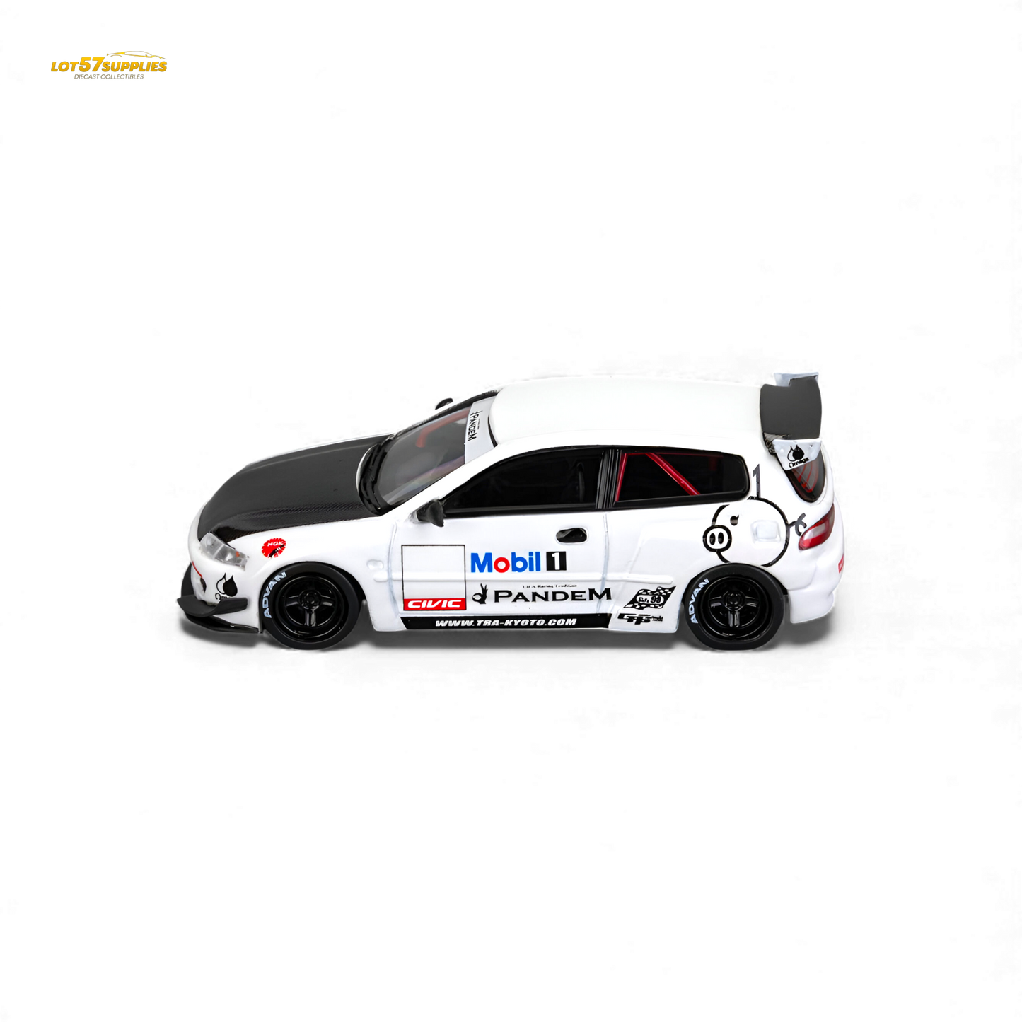(Pre-Order) Et Model Civic EG6 - Mobil 1# Livery Carbon Cover 1:64