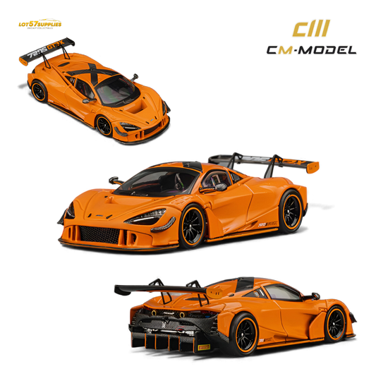 (Pre-Order) CM Model McLaren 720SGT3X - Papaya Orange 1:64
