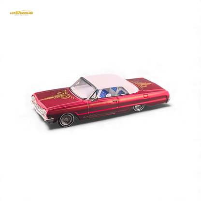 (Pre-Order) Fine Works64 Chevrolet Impala - Transparent Red Luxury - 1:64