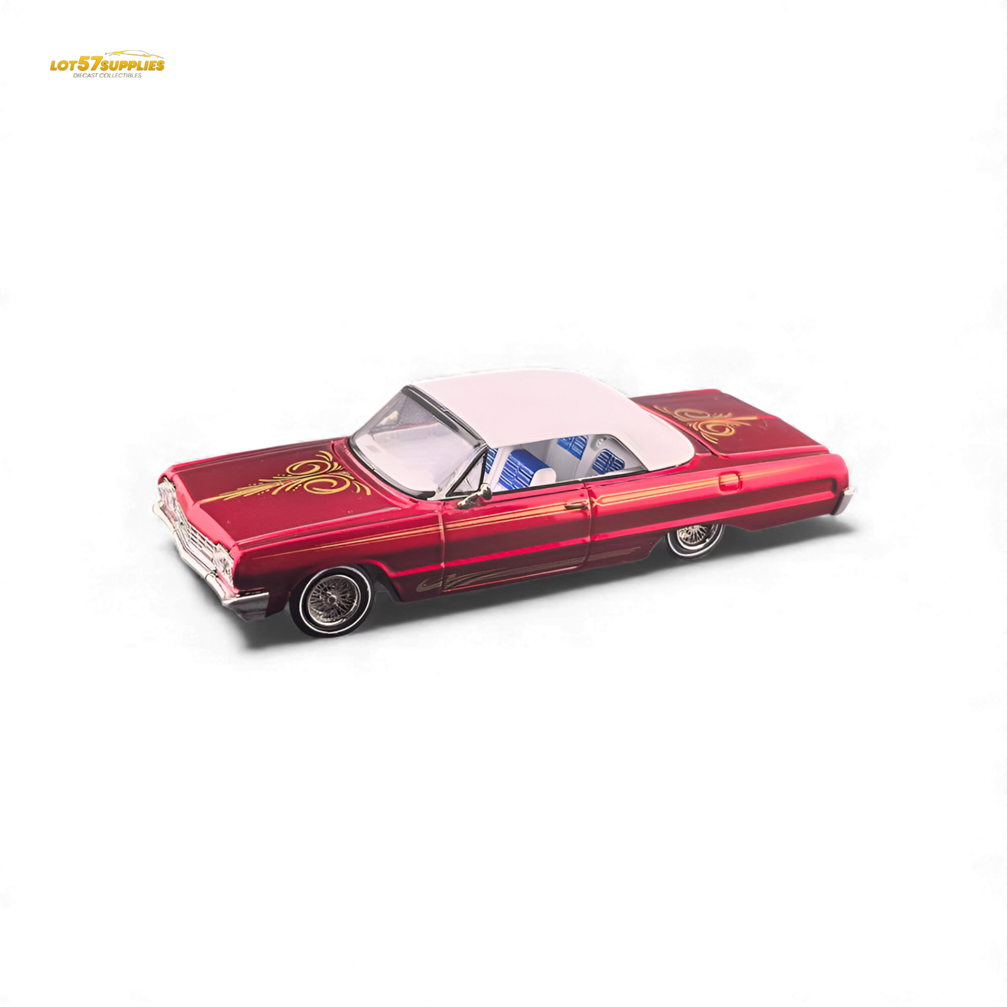 (Pre-Order) Fine Works64 Chevrolet Impala - Transparent Red Ordinary - 1:64