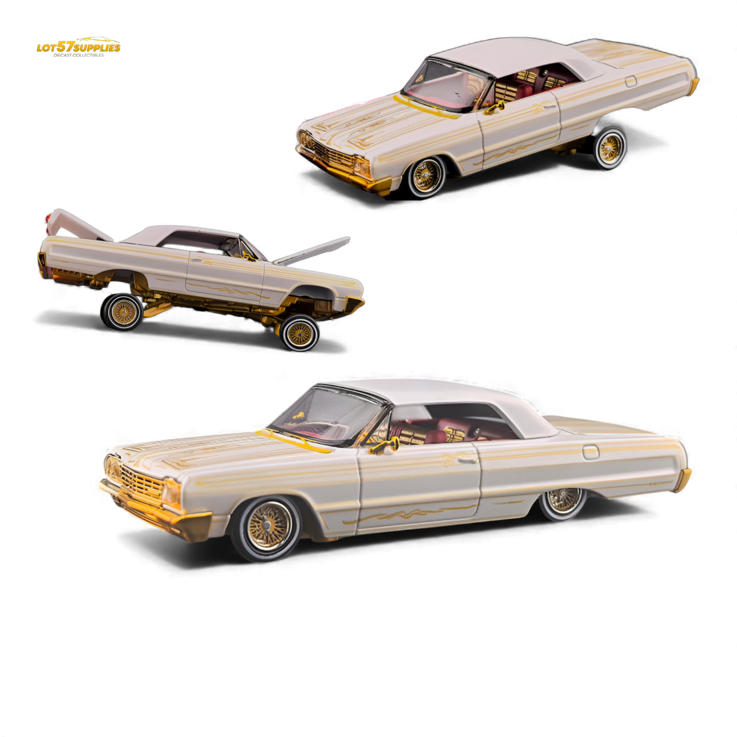 (Pre-Order) Fine Works64 Chevrolet Impala - Metallic Platinum Ordinary - 1:64