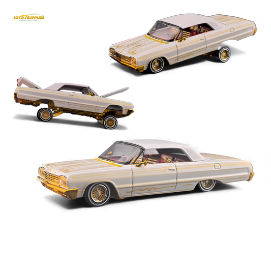 (Pre-Order) Fine Works64 Chevrolet Impala - Metallic Platinum Ordinary - 1:64