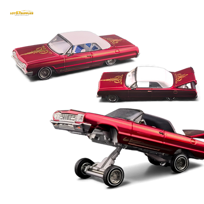 (Pre-Order) Fine Works64 Chevrolet Impala - Transparent Red Ordinary - 1:64