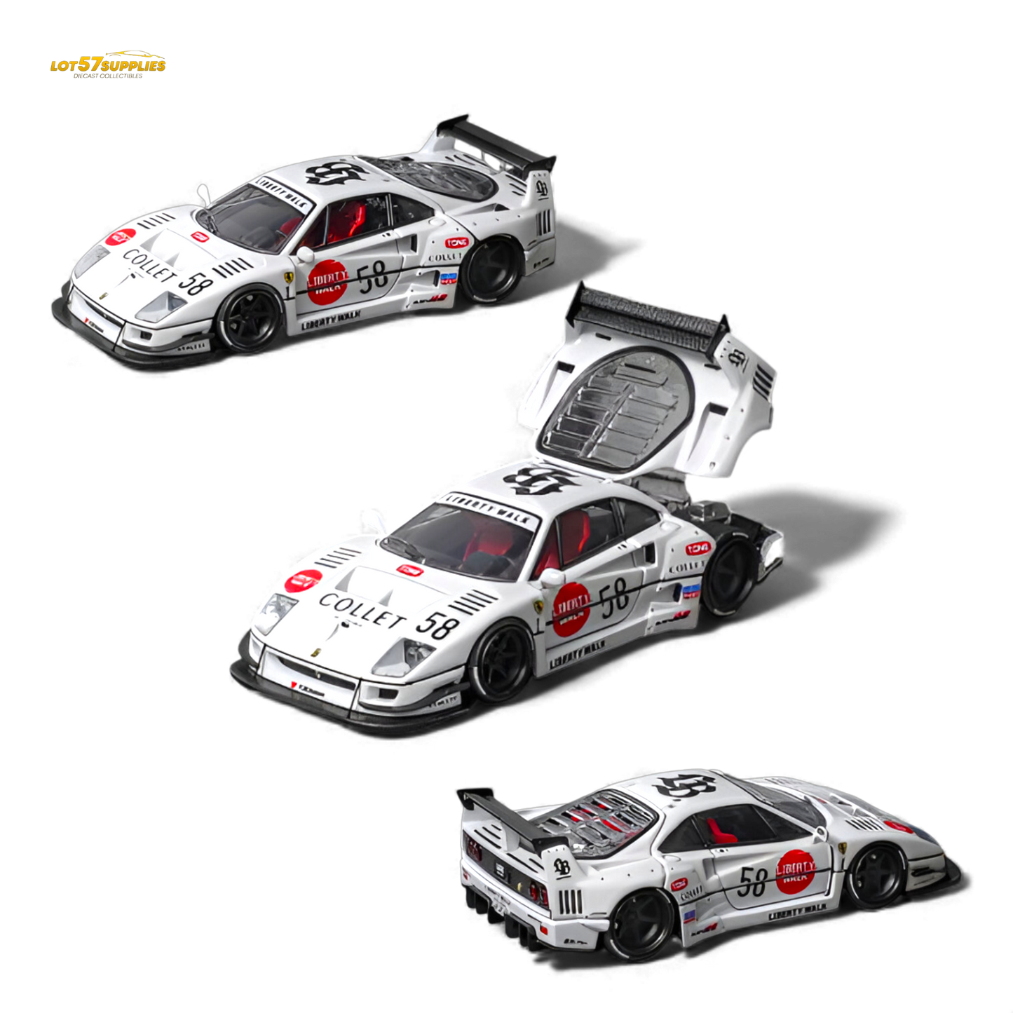Star Models Ferrari F40 LB-Works White 1:64