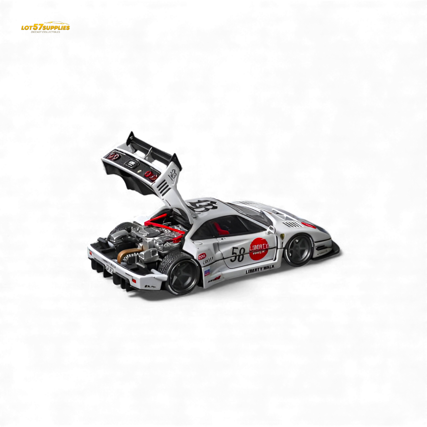 (Pre-Order) Star Models Ferrari F40 LB-Works - White Collet 58# 1:64