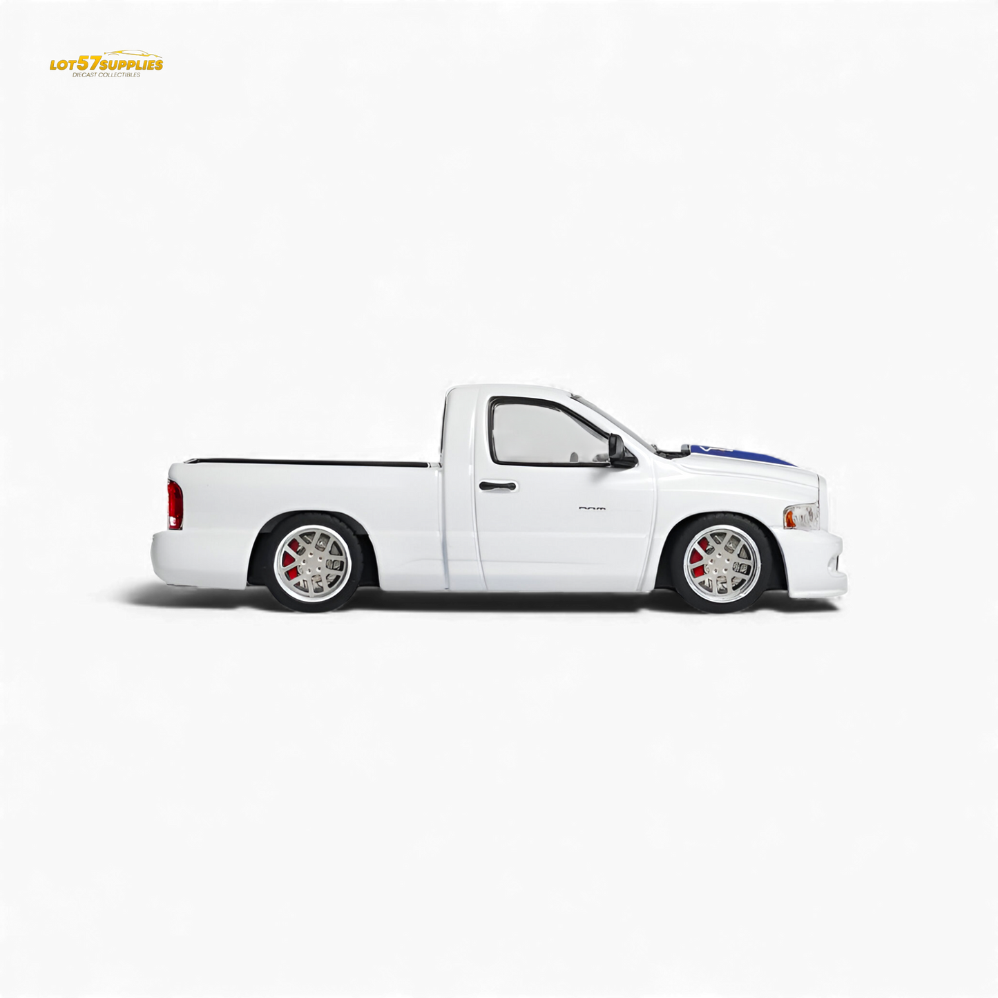 GCD Dodge RAM SRT-10 White Blue Stripe 1:64