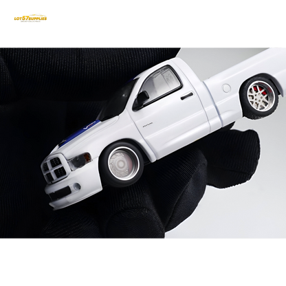 (Pre-Order) GCD Dodge RAM SRT-10 - White Blue Stripe (LHD) 1:64