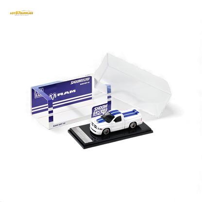 GCD Dodge RAM SRT-10 White Blue Stripe 1:64