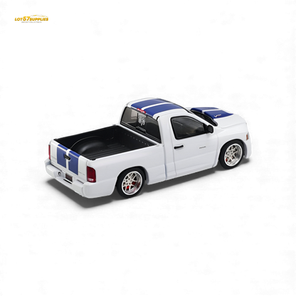 (Pre-Order) GCD Dodge RAM SRT-10 - White Blue Stripe (LHD) 1:64
