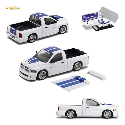 GCD Dodge RAM SRT-10 White Blue Stripe 1:64