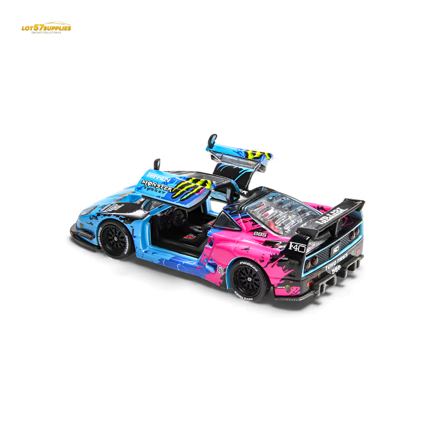 (Pre-Order) Demon King Auto F40 LB-Works Wide-Body - Monster Livery 1:64