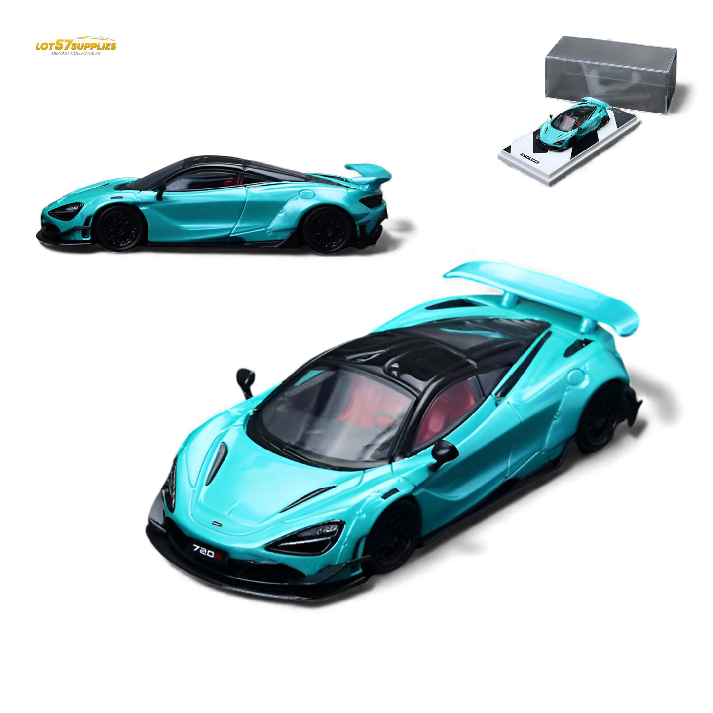 (Pre-Order) SC McLaren 720S - Cyan Blue 1:64